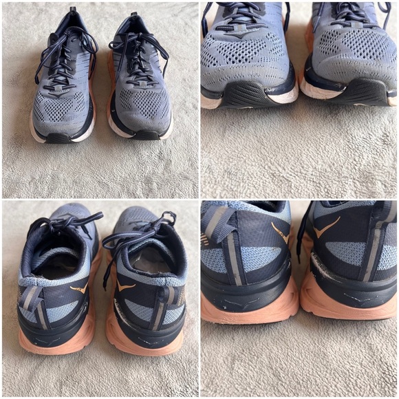 Hoka One One Arahi 3 Road Running Comfort Sneaker Shoe Allure Mood Indigo Blue - Picture 4 of 16